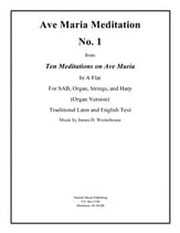 Ave Maria Meditation No. 1 Three-Part Mixed choral sheet music cover